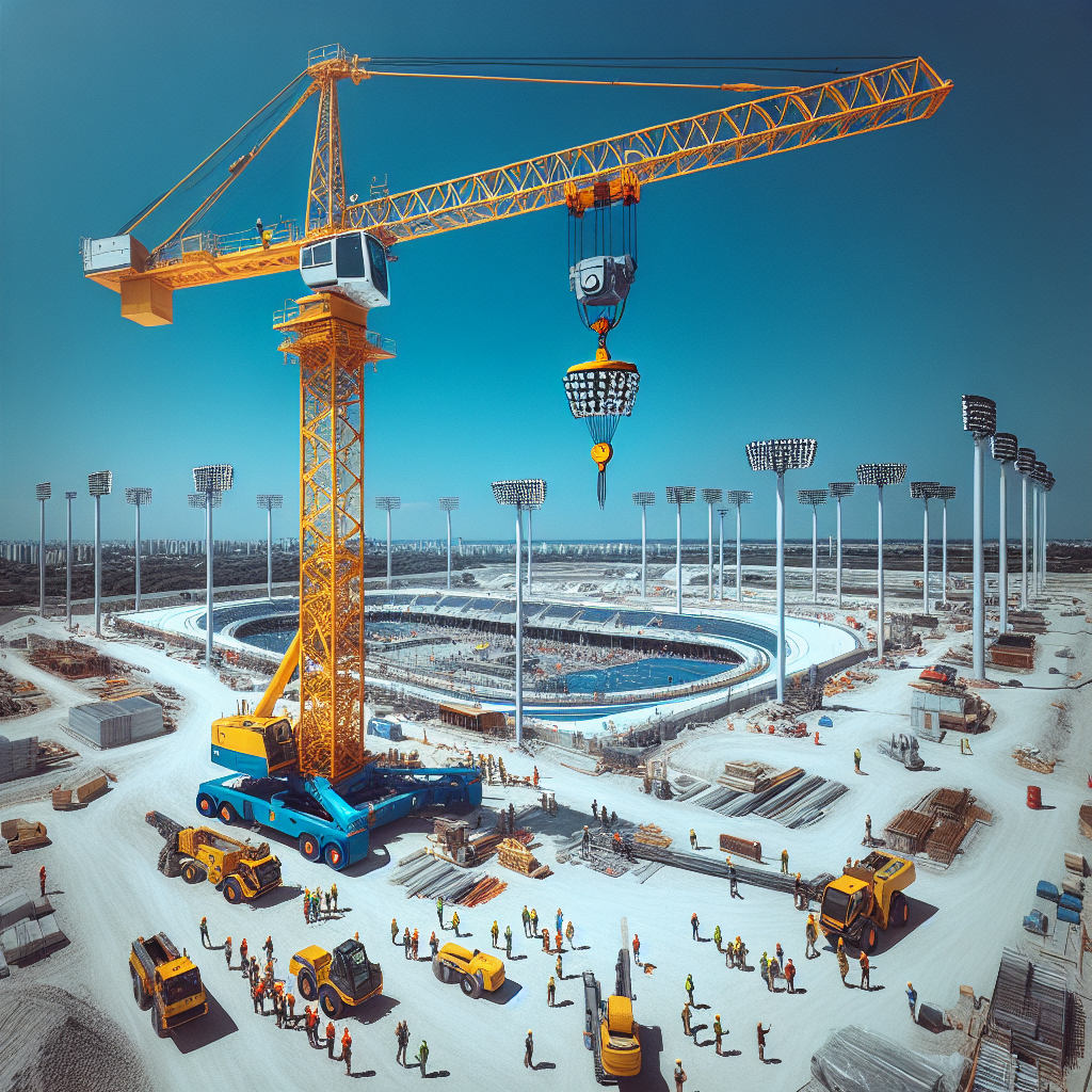 Монтаж освещения на высоте: какой автокран подойдёт