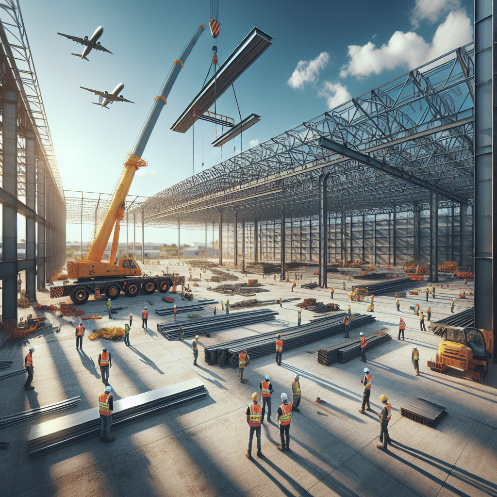 Использование автокрана при строительстве ангаров