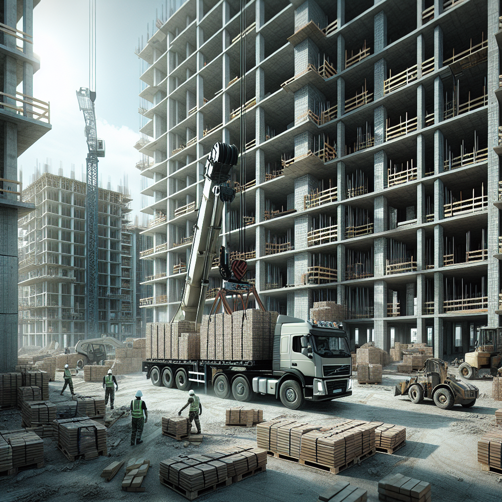 Доставка строительных материалов манипулятором: преимущества услуги