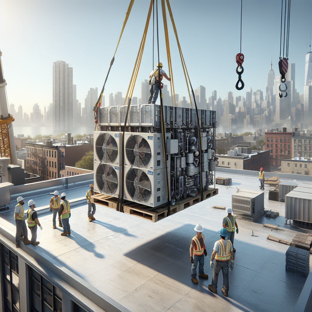 Подъём оборудования на крышу здания: особенности работ