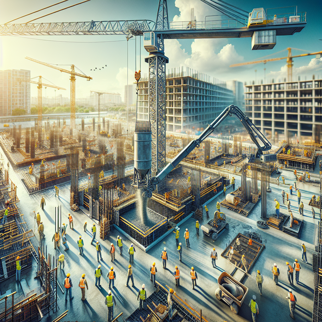 Быстрое бетонирование с автокраном: преимущества услуги